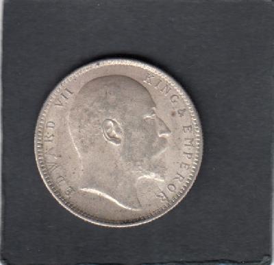 Beschrijving: 1 Rupee  EDWARD VII